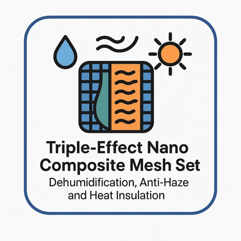 Dehumidification, Anti-haze, Heat Insulation Nano Composite Gauze Structure