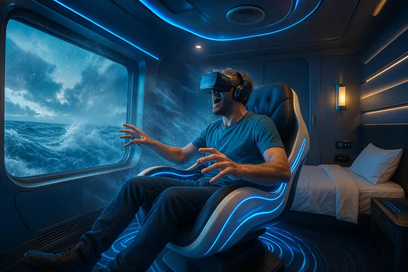3D cinema in a boat.